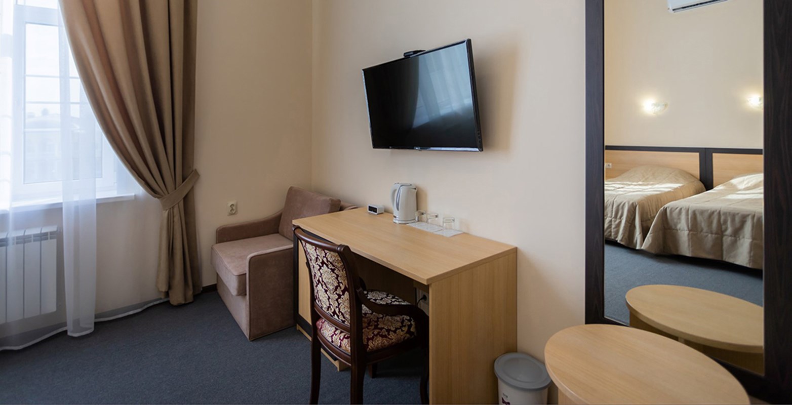 Номер с 2 односпальными кроватями (корпус 2) в Казаки