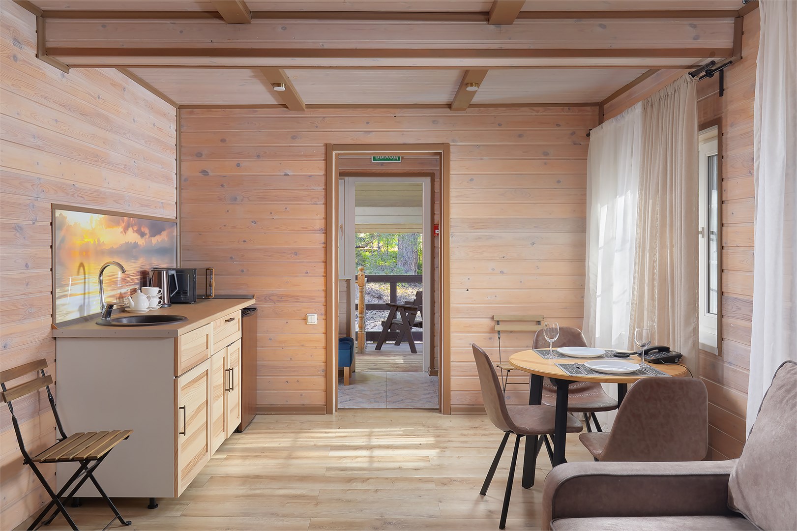 Номер с сауной в гостинице "Капитанская дача" в Окунёвая