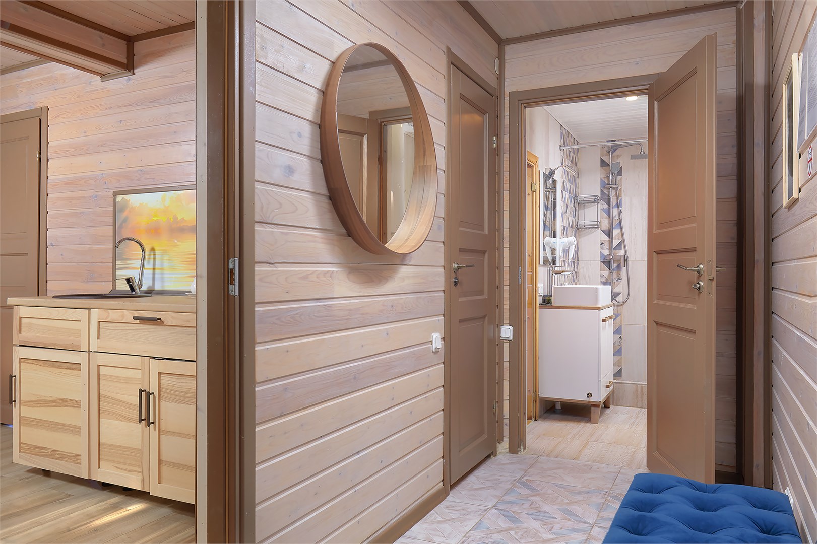 Номер с сауной в гостинице "Капитанская дача" в Окунёвая