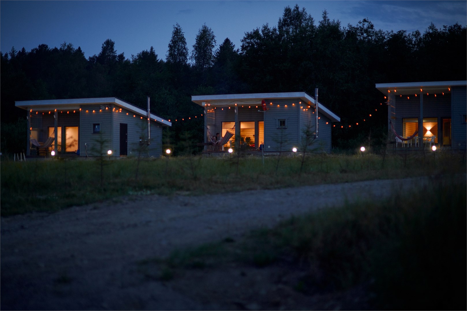 Двухместный дом с террасой и сауной (2+1) в Карелия парк