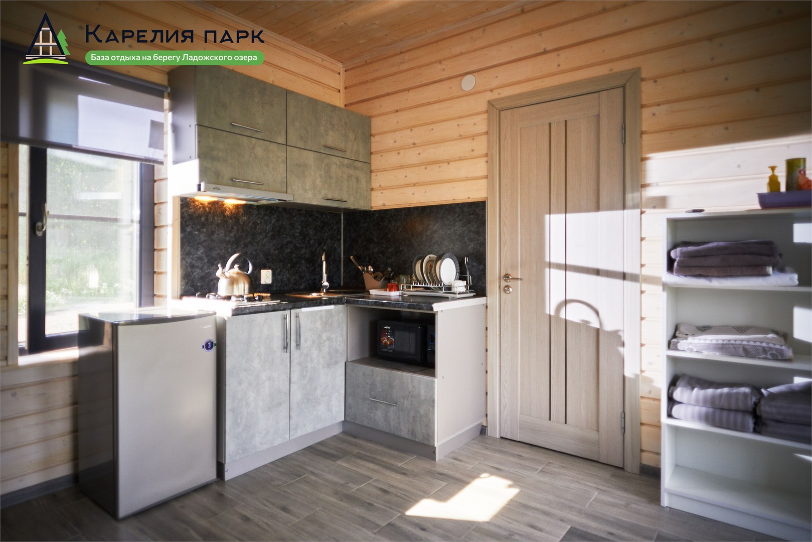 Двухместный дом с террасой и сауной (2+1) в Карелия парк