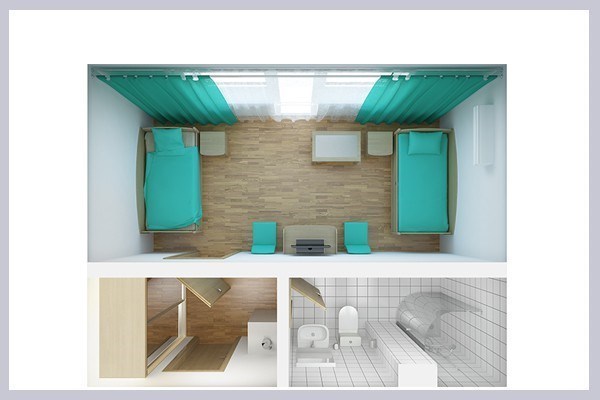 Стандарт двухместный TWIN 2 корпус в Волжские дали