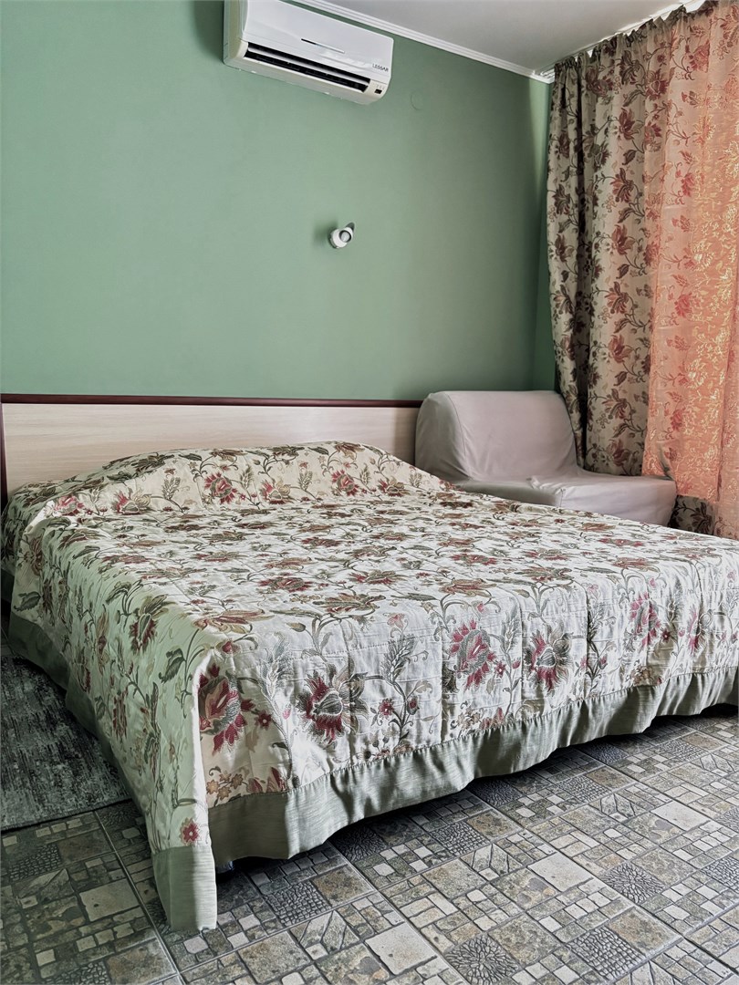 Стандартный двухместный с двуспальной кроватью и 1 дополнительным местом, без балкона в Казачок