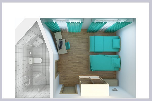 Эконом 2-местный TWIN в Azimut Здоровье Зеленый Гай