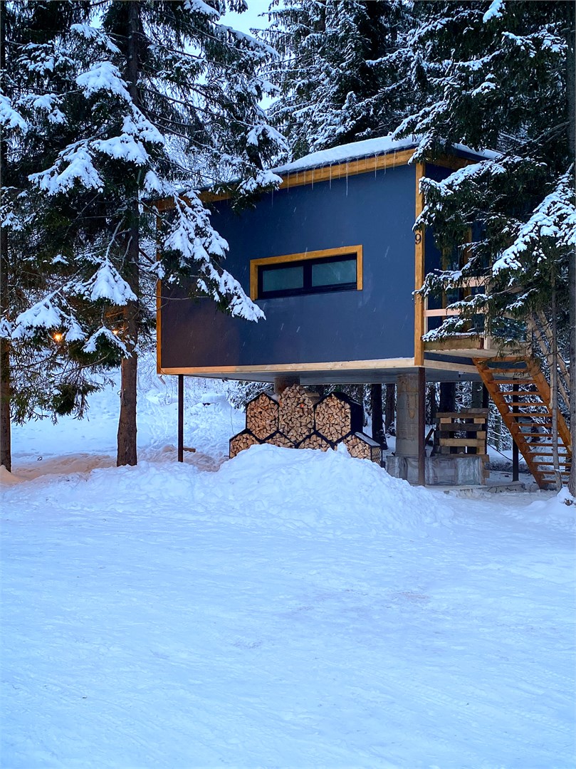 Двухместный дом на дереве с чаном (2+0) в Карелия парк