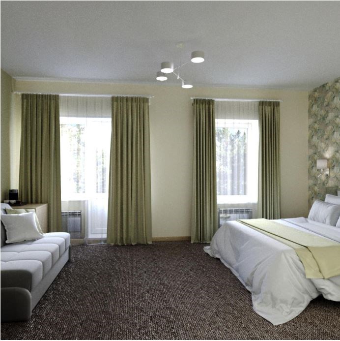 Студия  с балконом в Ерино