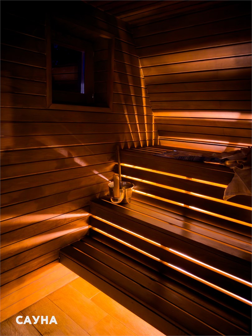 Шестиместный дом с банным чаном и сауной 50м от берега (6+1) в Карелия парк