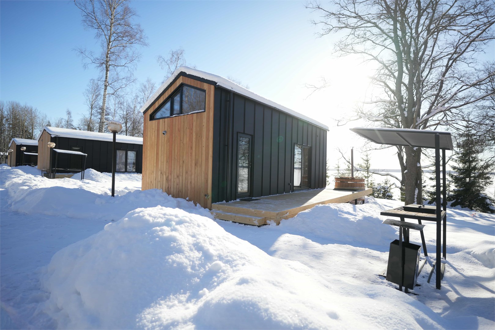 Четырёхместный Барнхаус на берегу озера в ЭкоPort на Отрадном