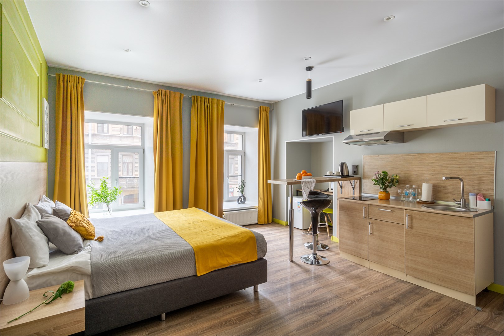 Апартаменты с кухней в Номера на Полтавской