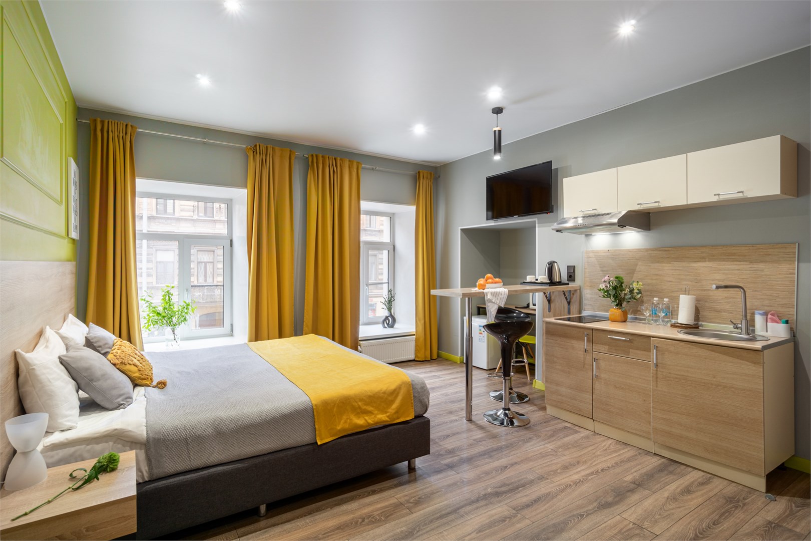 Апартаменты с кухней в Номера на Полтавской