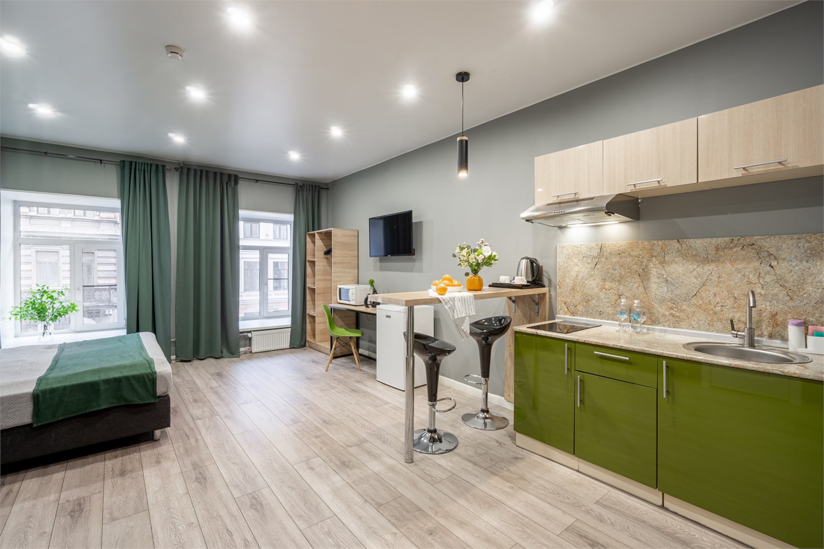 Апартаменты с кухней в Номера на Полтавской