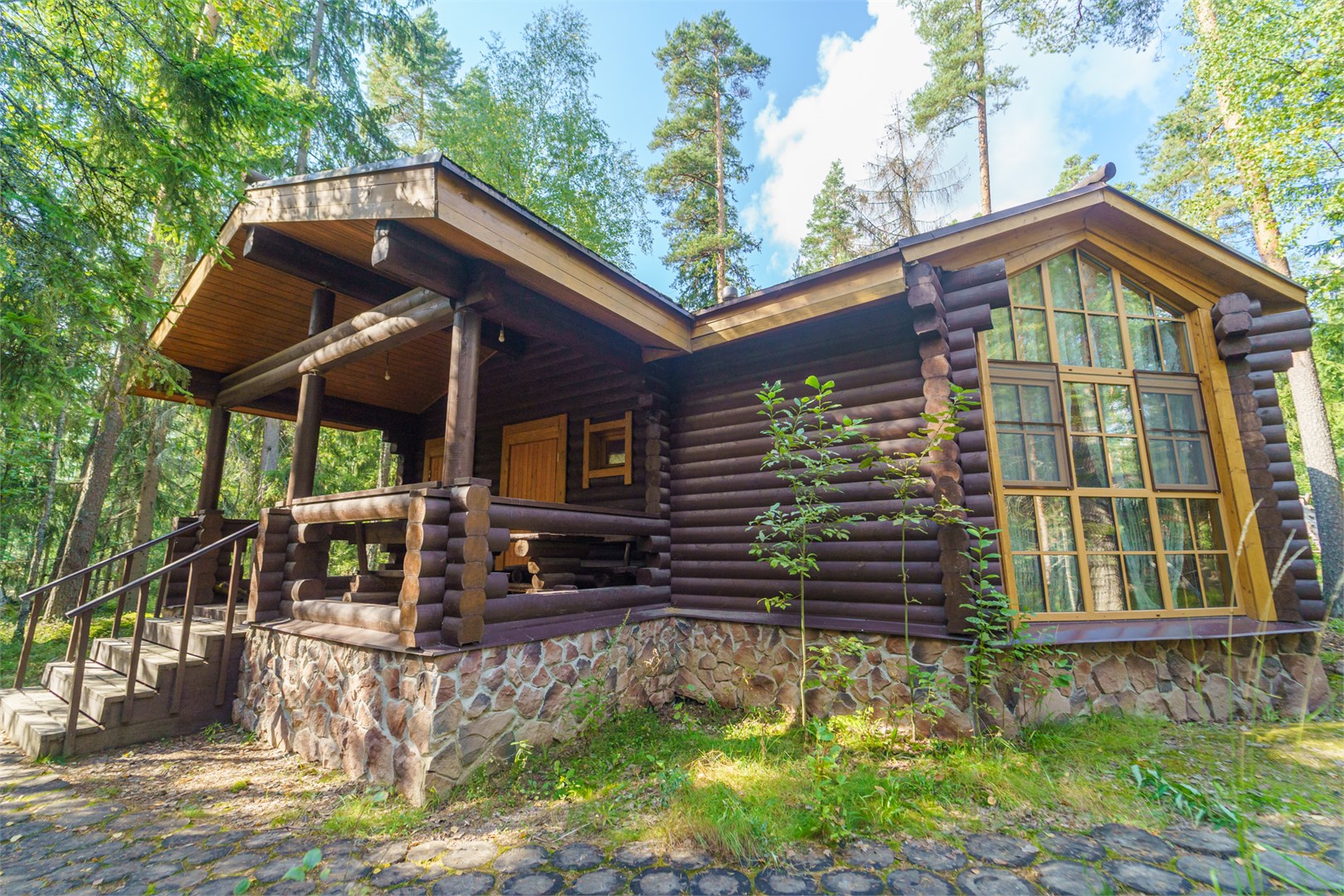 Русская деревня, одноэтажный дом в Шишки на Лампушке