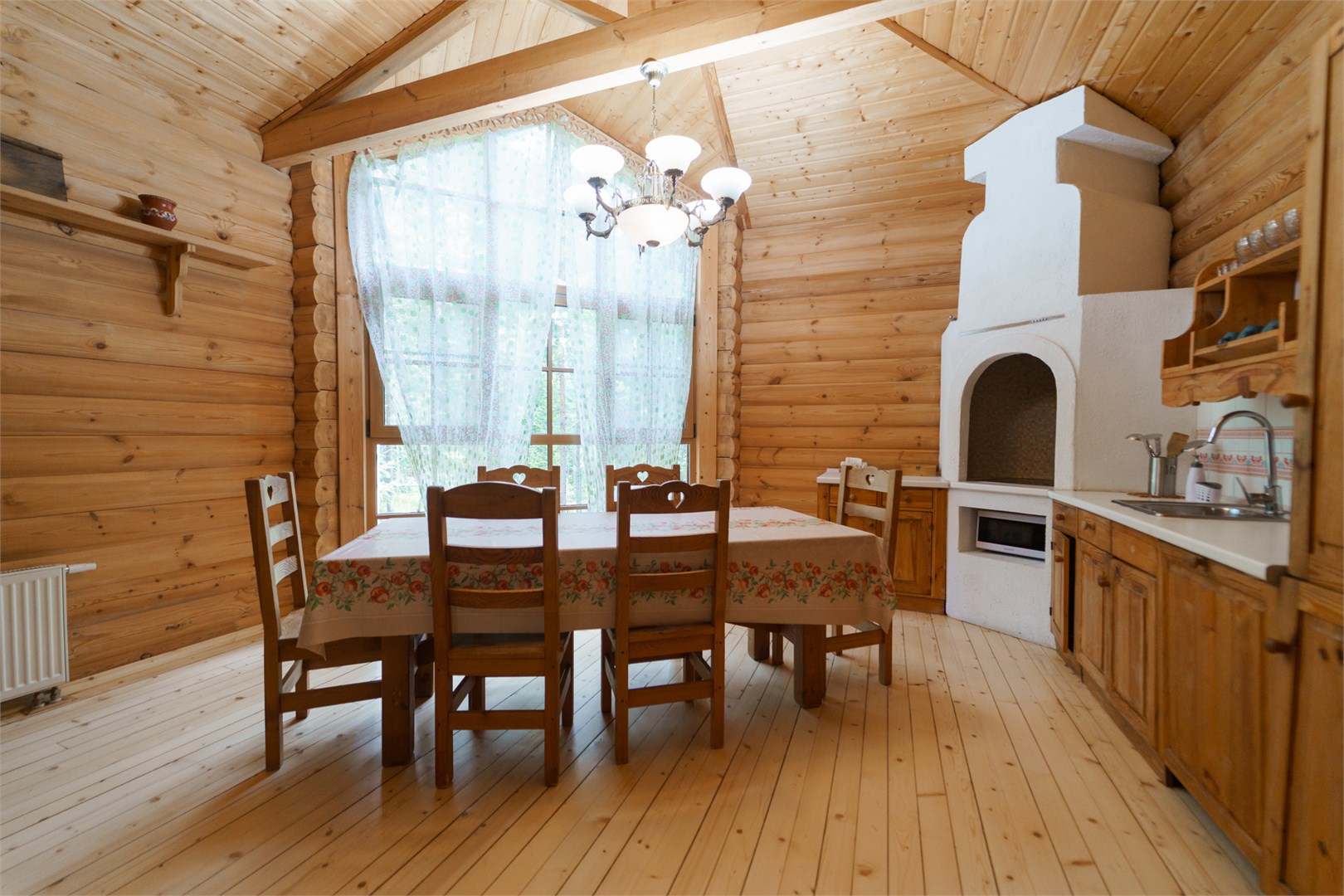 Русская деревня, одноэтажный дом с сауной в Шишки на Лампушке