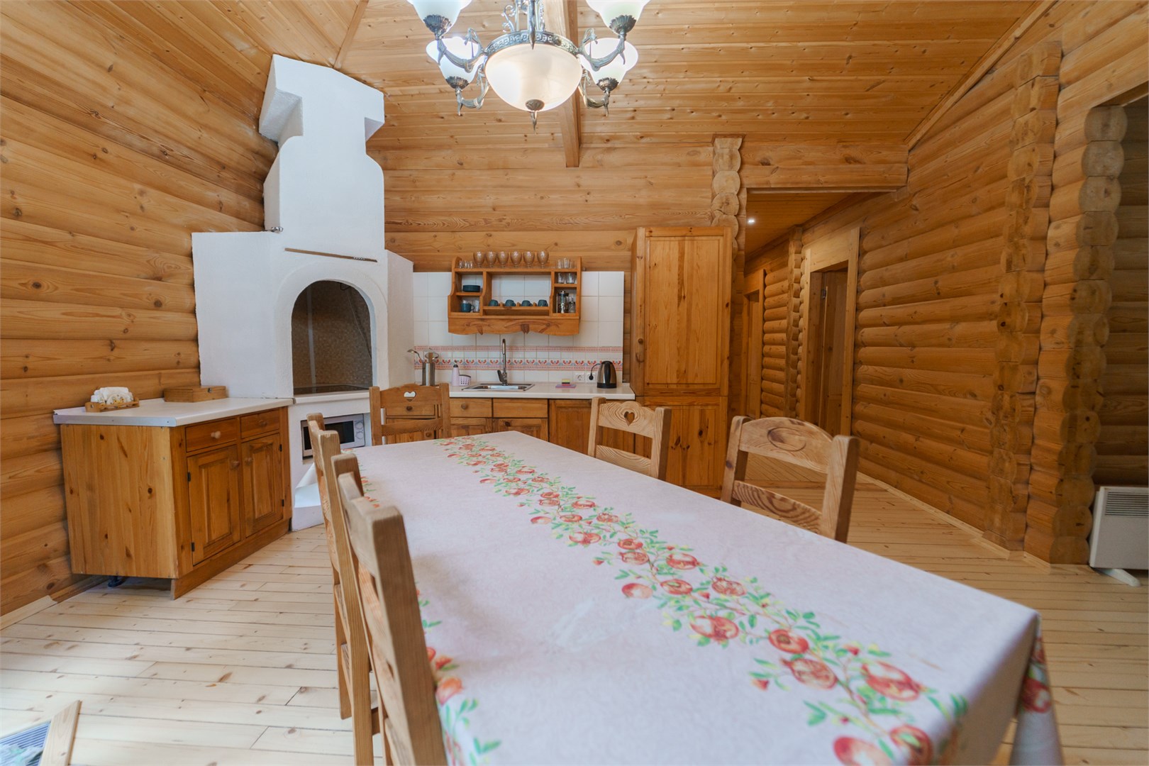 Русская деревня, одноэтажный дом с сауной в Шишки на Лампушке