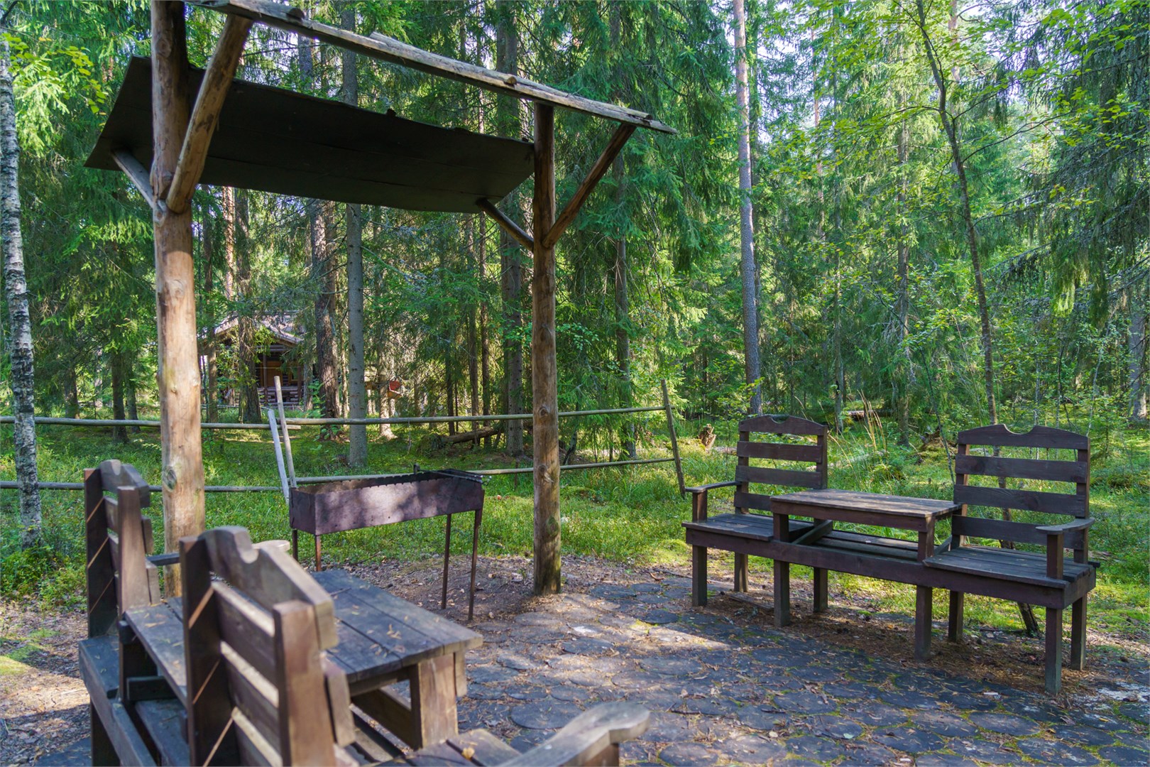 Русская деревня, одноэтажный дом с сауной в Шишки на Лампушке