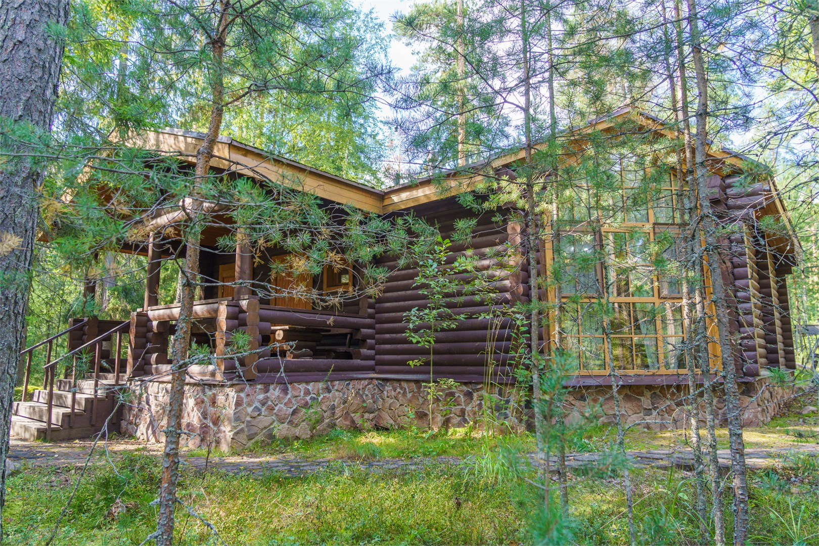 Русская деревня, одноэтажный дом с сауной в Шишки на Лампушке