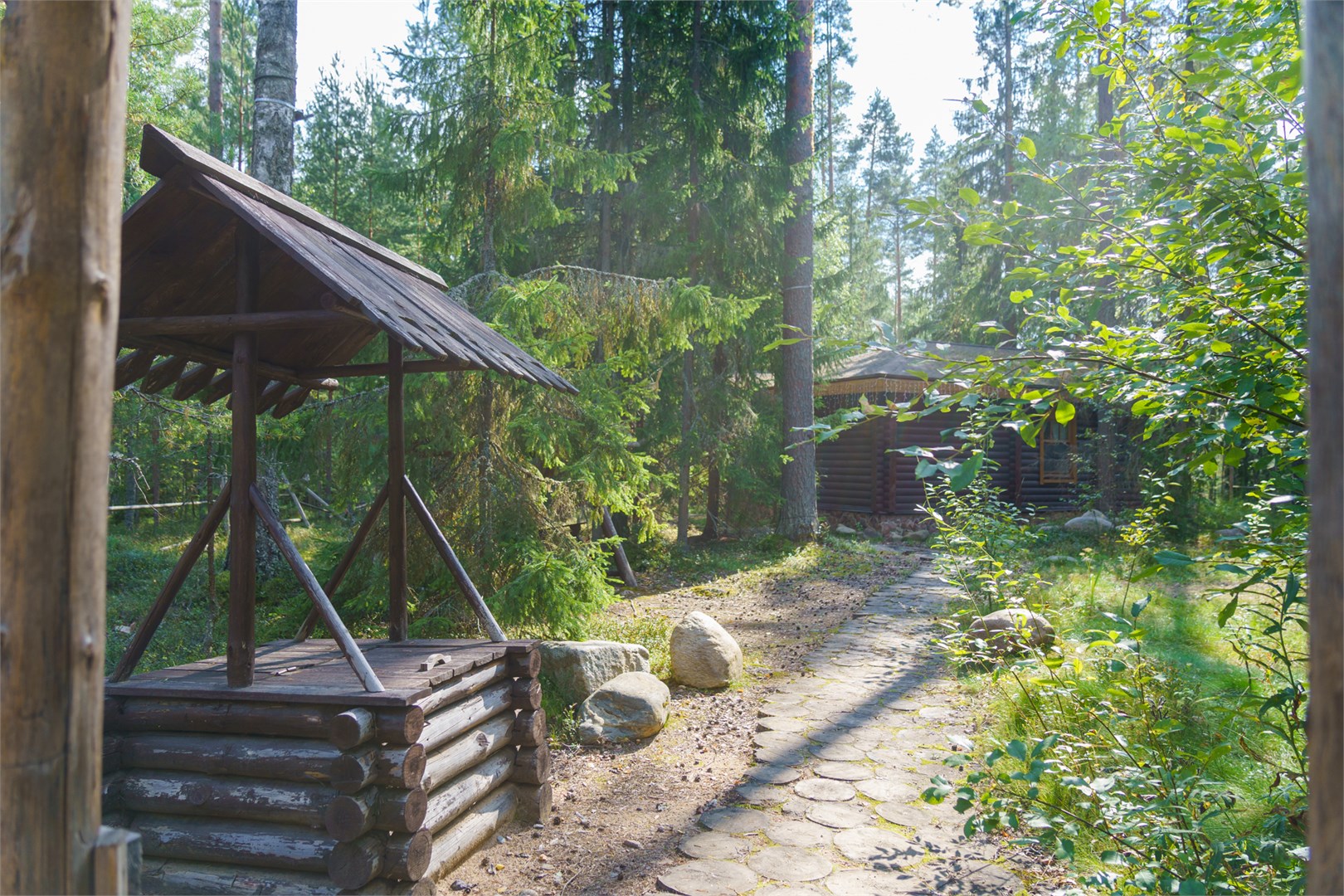 Русская деревня, одноэтажный дом с сауной в Шишки на Лампушке