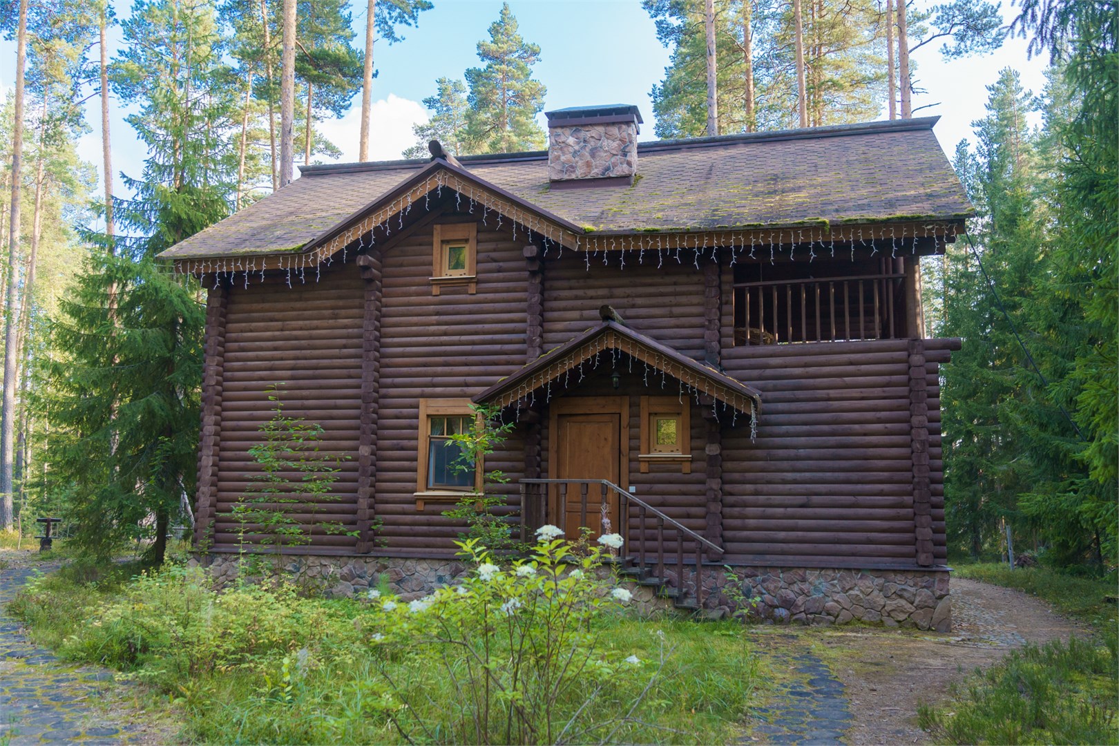 Русская деревня, двухэтажный дом с сауной в Шишки на Лампушке