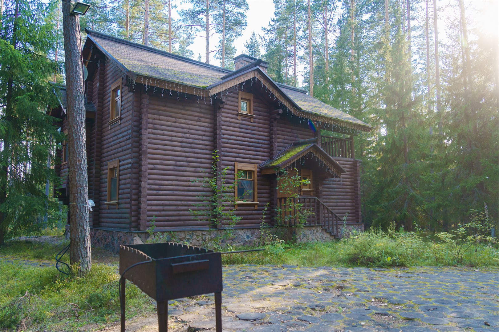 Русская деревня, двухэтажный дом с сауной в Шишки на Лампушке