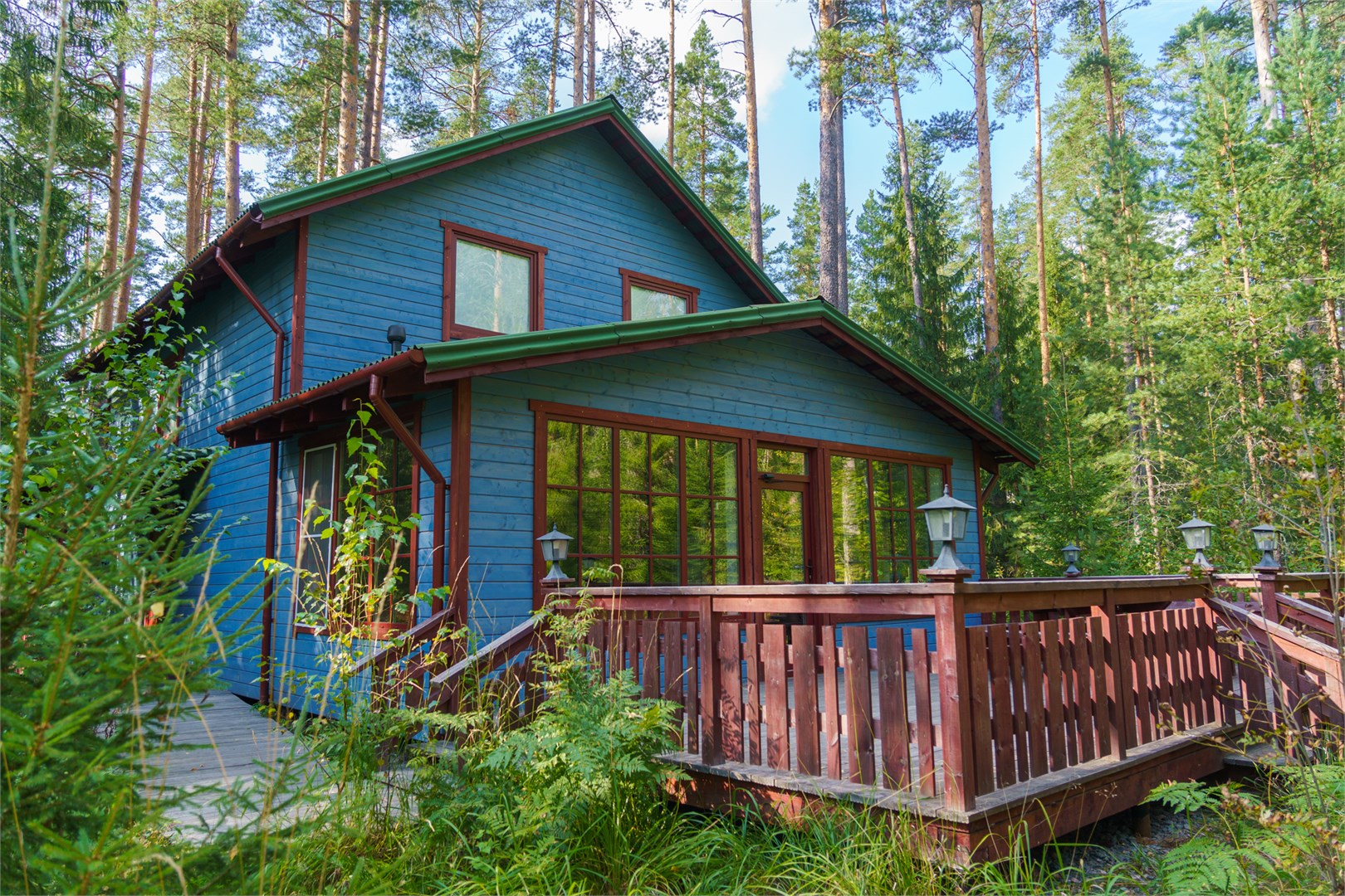 Норвежский фьорд, двухэтажный дом с сауной в Шишки на Лампушке