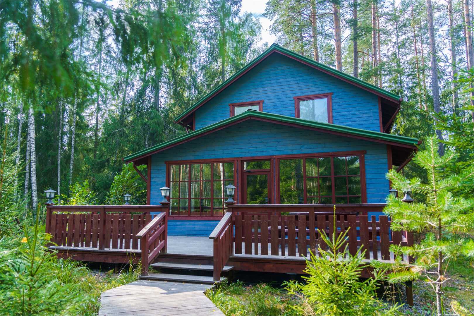 Норвежский фьорд, двухэтажный дом с сауной в Шишки на Лампушке