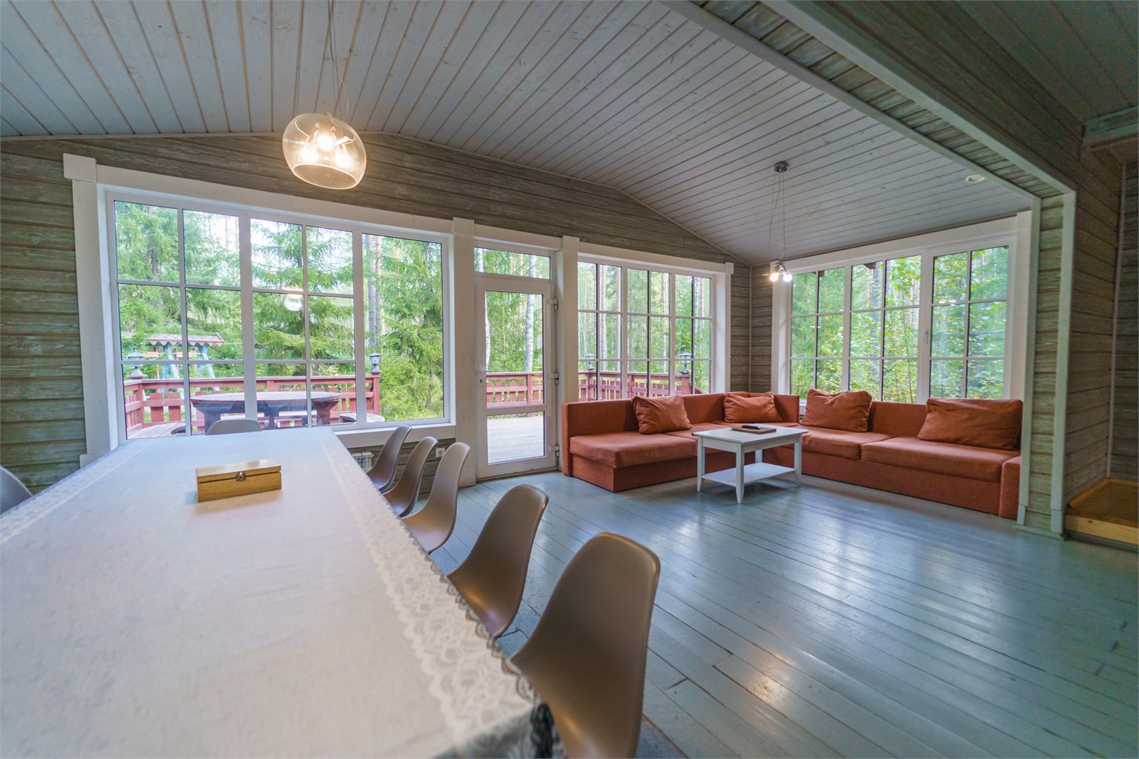 Норвежский фьорд, двухэтажный дом с сауной в Шишки на Лампушке