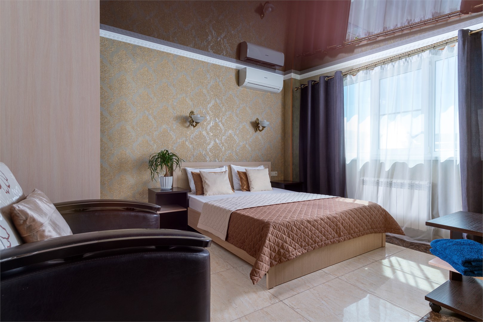 Делюкс с видом на террасу в Helas