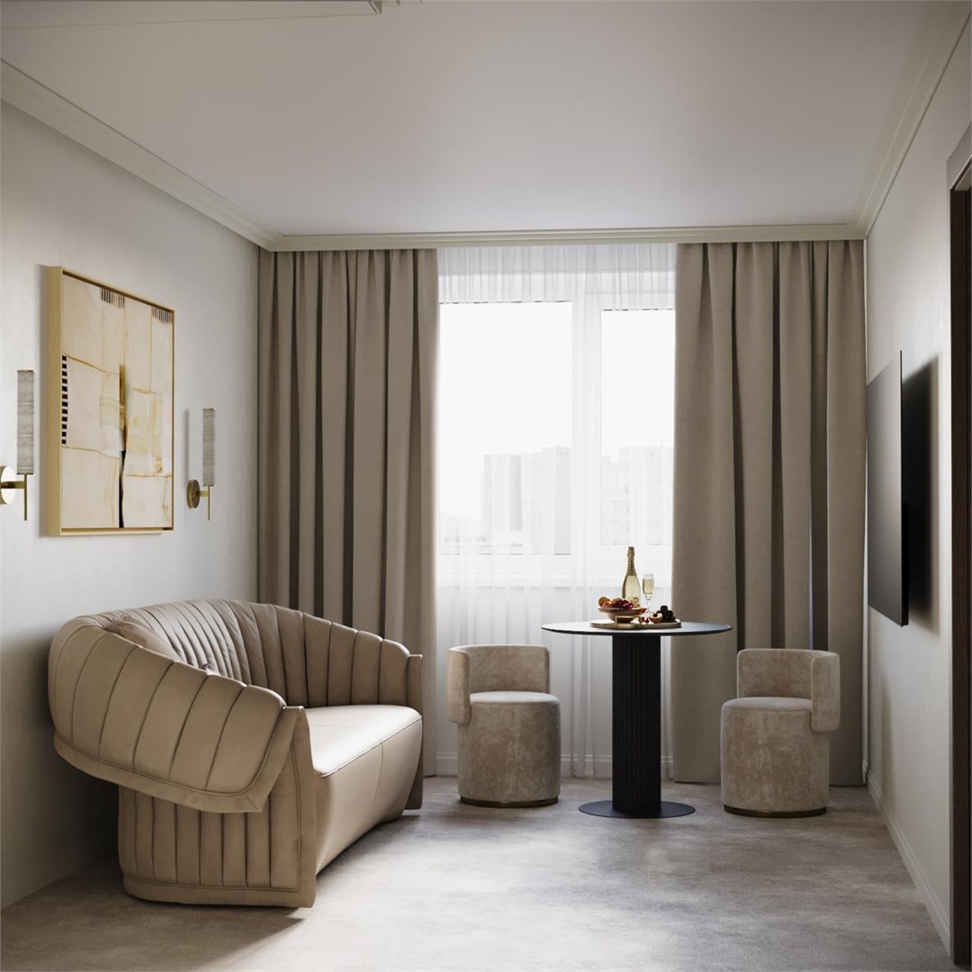 ДЕЛЮКС Привилегия - 1 двуспальная кровать и диван в НебоАрт