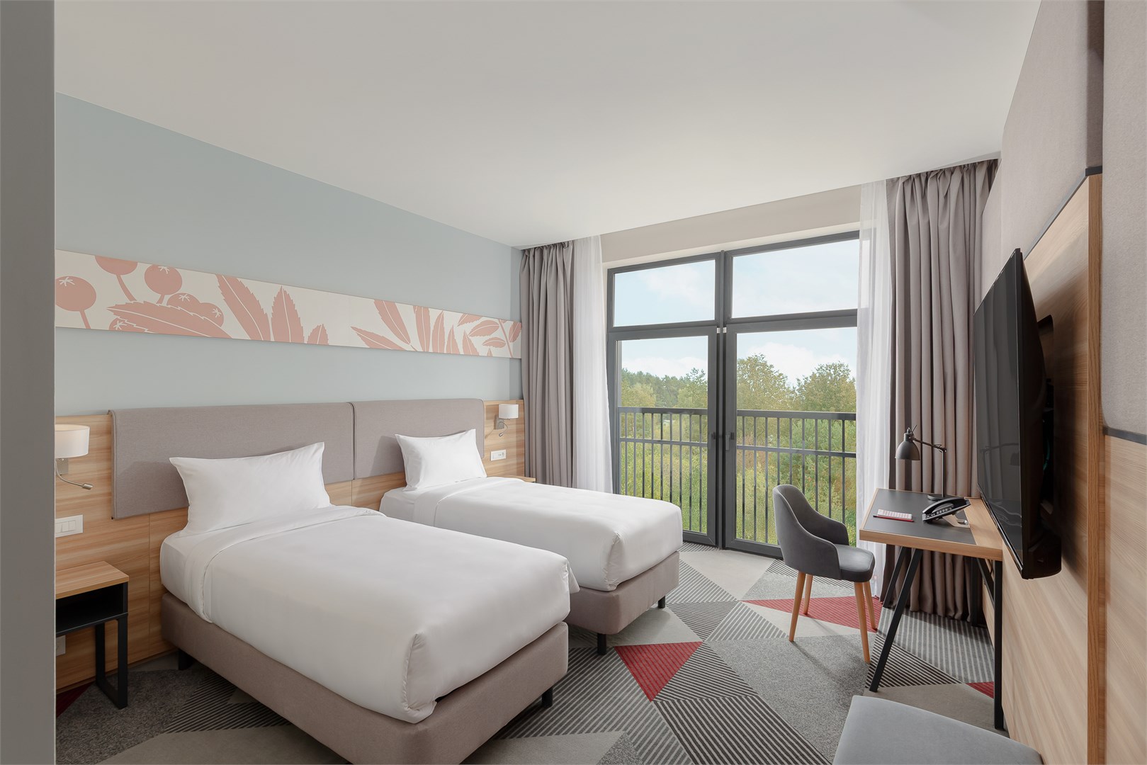 Стандартный номер с двумя раздельными кроватями в Рябина от Васта