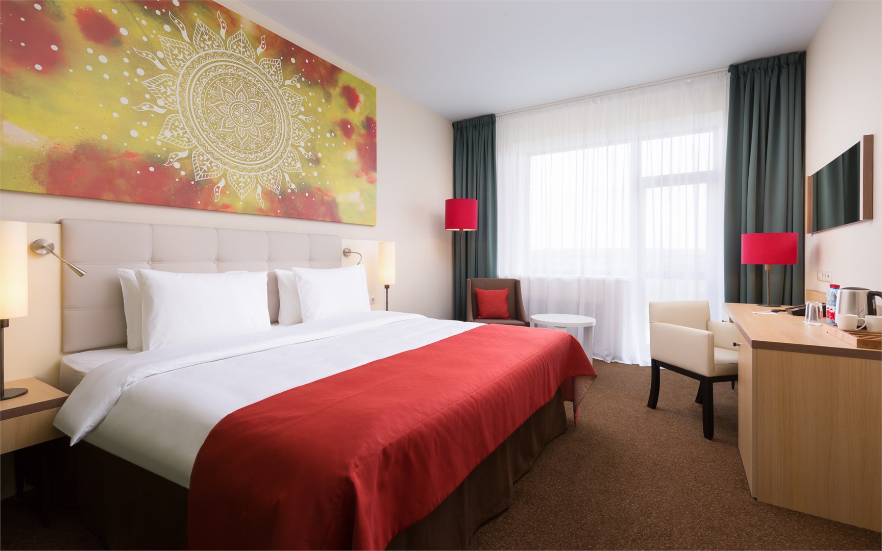 Супериор с двуспальной кроватью для людей с ограниченными возможностями в Azimut Парк Отель Переславль