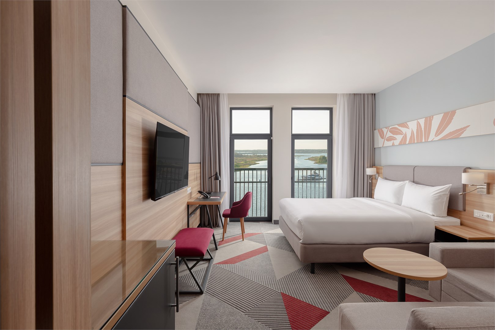 Премиум с двуспальной кроватью и видом на бухту в Рябина от Васта