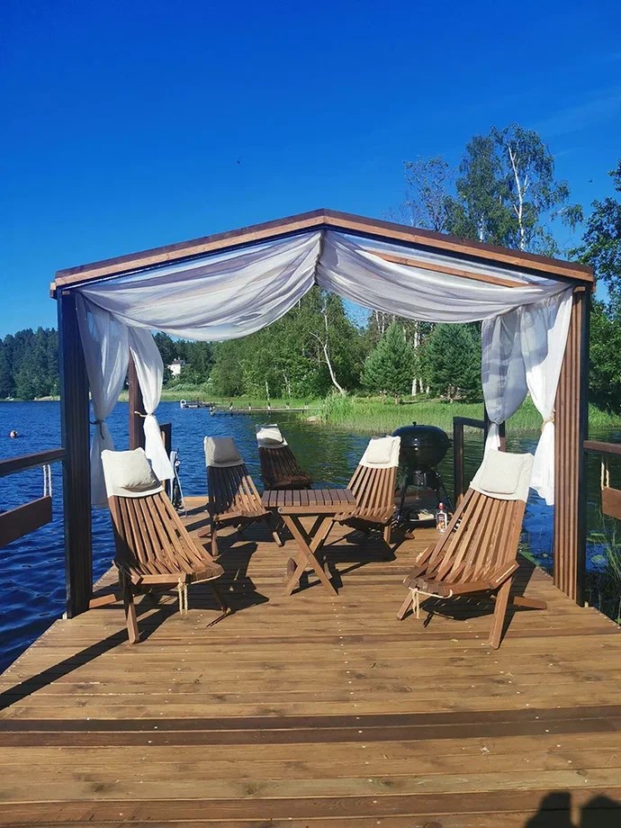 Хаусбот "Сила Вуоксы" + Плавучая беседка-барбекю в Гостевой дом