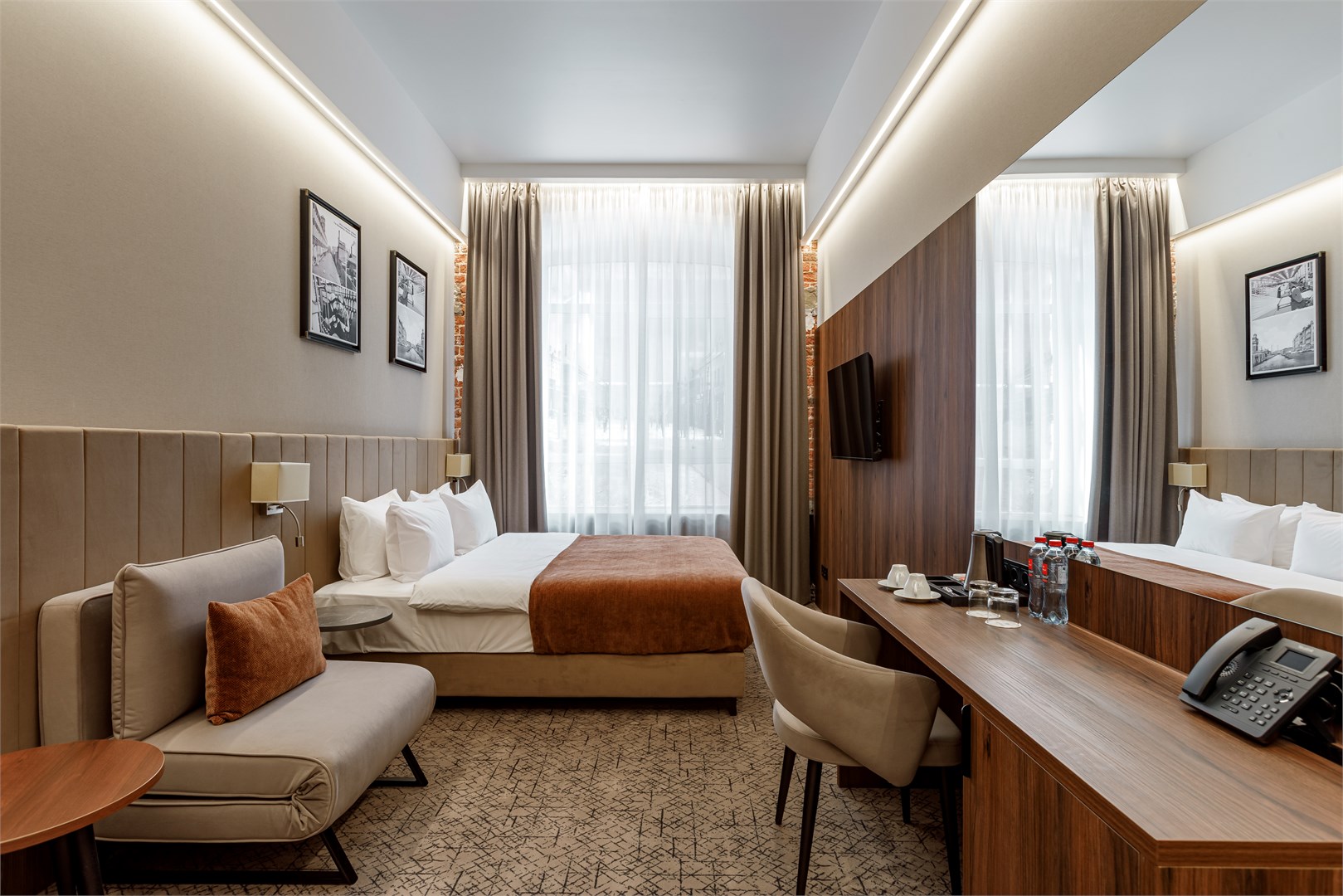 Стандарт с одной большой кроватью в Azimut Отель Орехово-Зуево