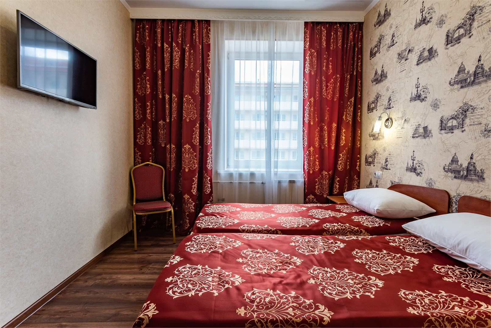 Однокомнатный двухместный номер без балкона "Эконом" в Русь