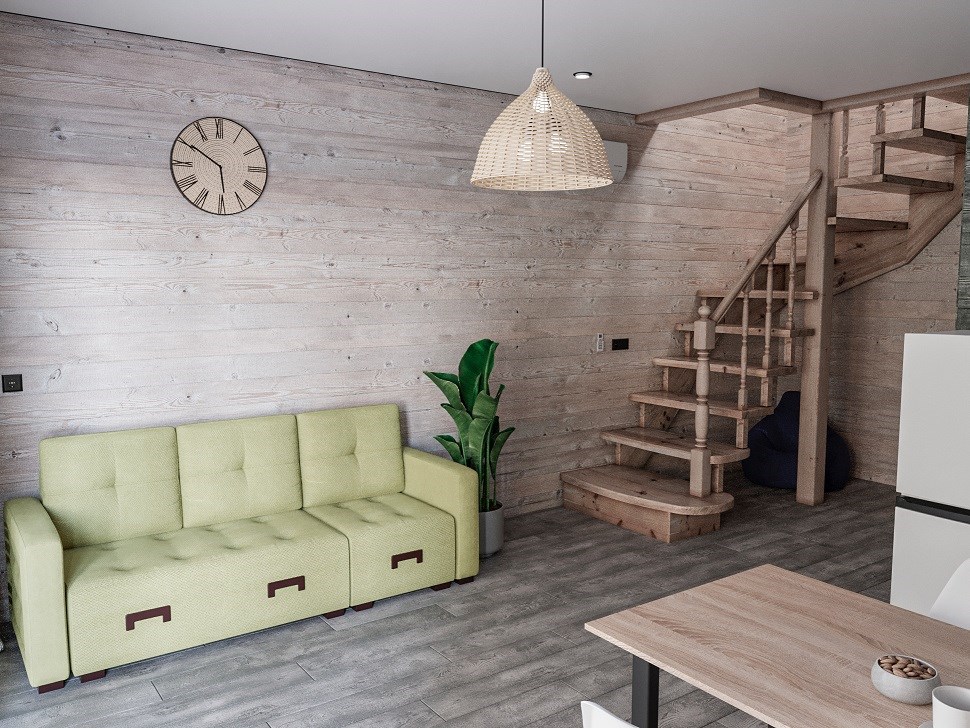 Шале трехкомнатное четырехместное в Русь