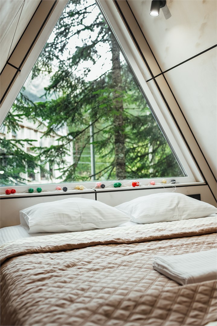 Домик A-frame лесной в Времена года Village