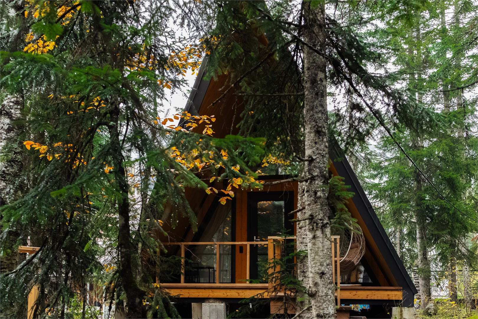 Домик A-frame лесной в Времена года Village