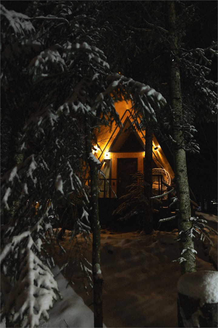 Домик A-frame лесной в Времена года Village
