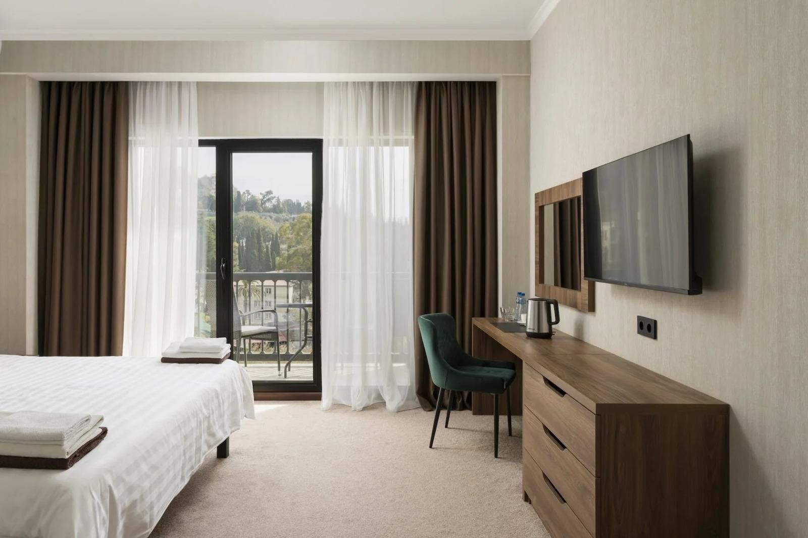 Делюкс с красивым видом и балконом в Loft