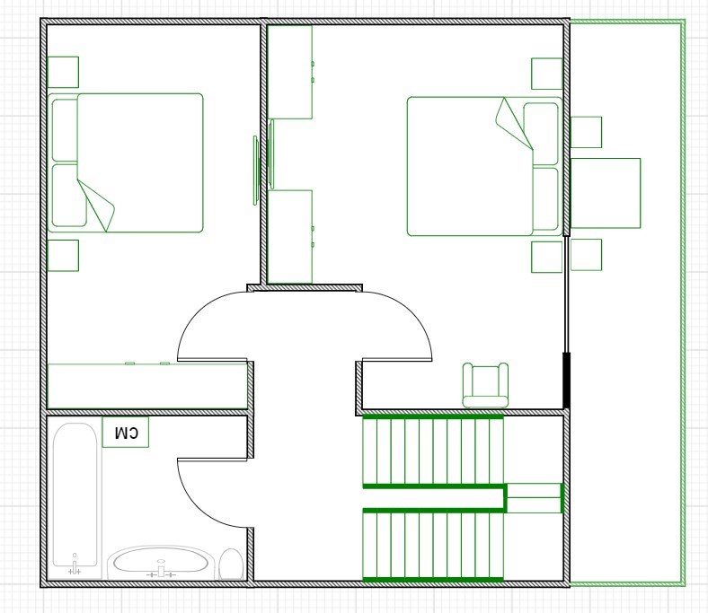 Двухэтажный трехкомнатный апартамент с двумя спальнями (панорамный вид на море) в Uplaza