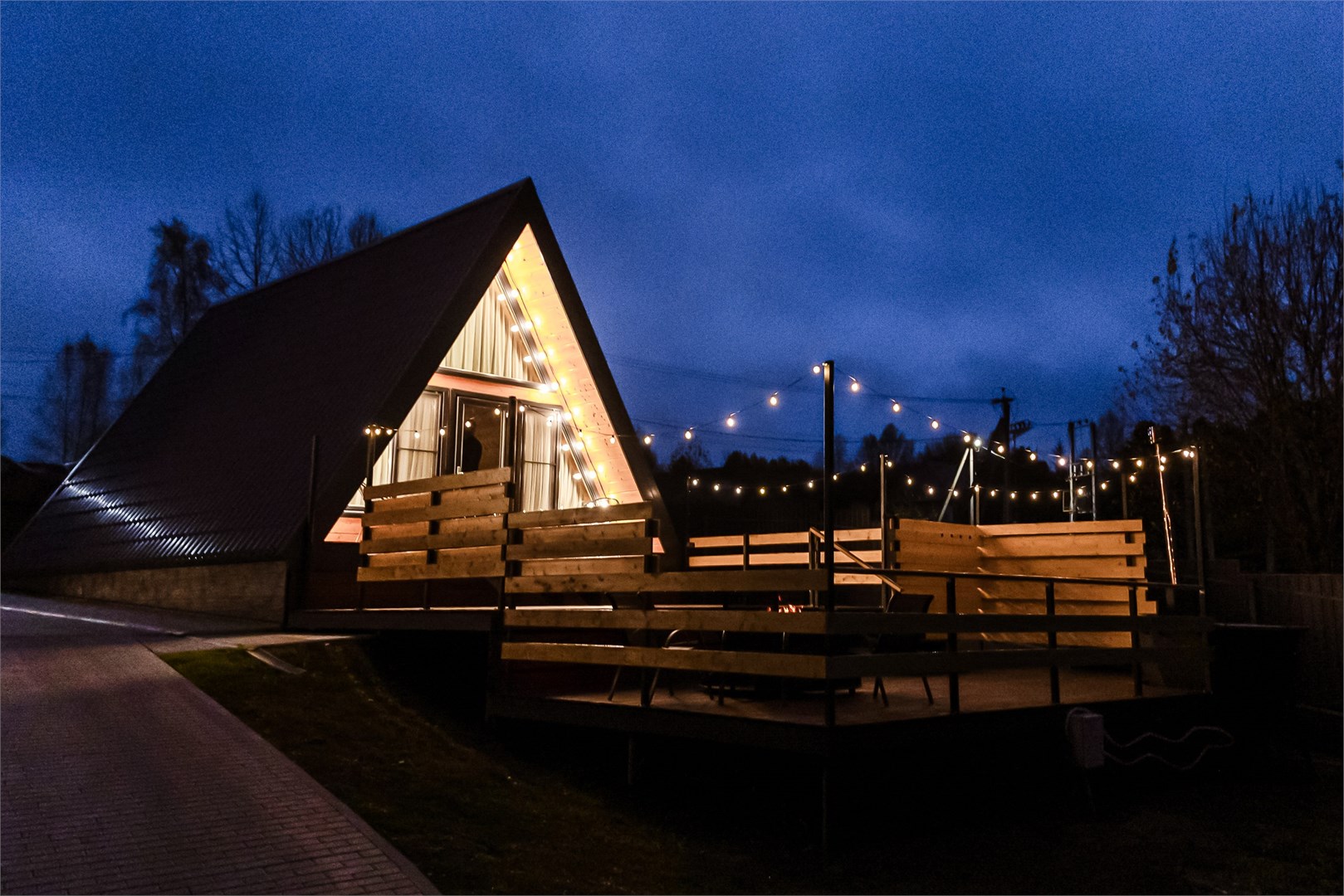 A-frame «Петрол» домик из дерева 4х местный в Ривер Хаус