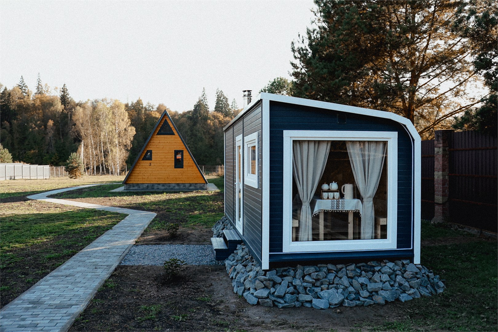 A-frame «Петрол» домик из дерева 4х местный в Ривер Хаус