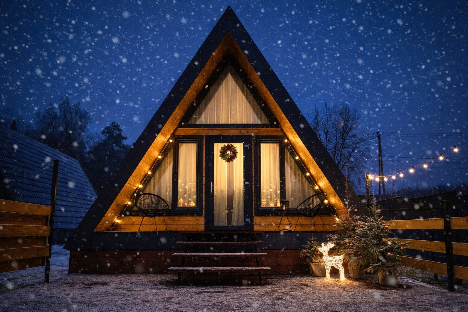 A-frame «Петрол» домик из дерева 4х местный в Ривер Хаус