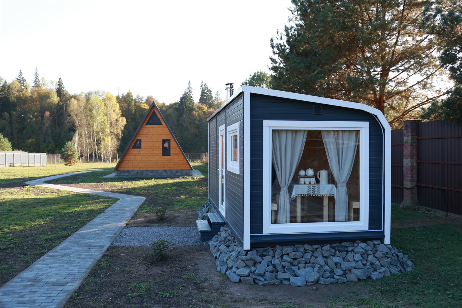 A-frame «Терракот» домик из дерева 4х местный в Ривер Хаус
