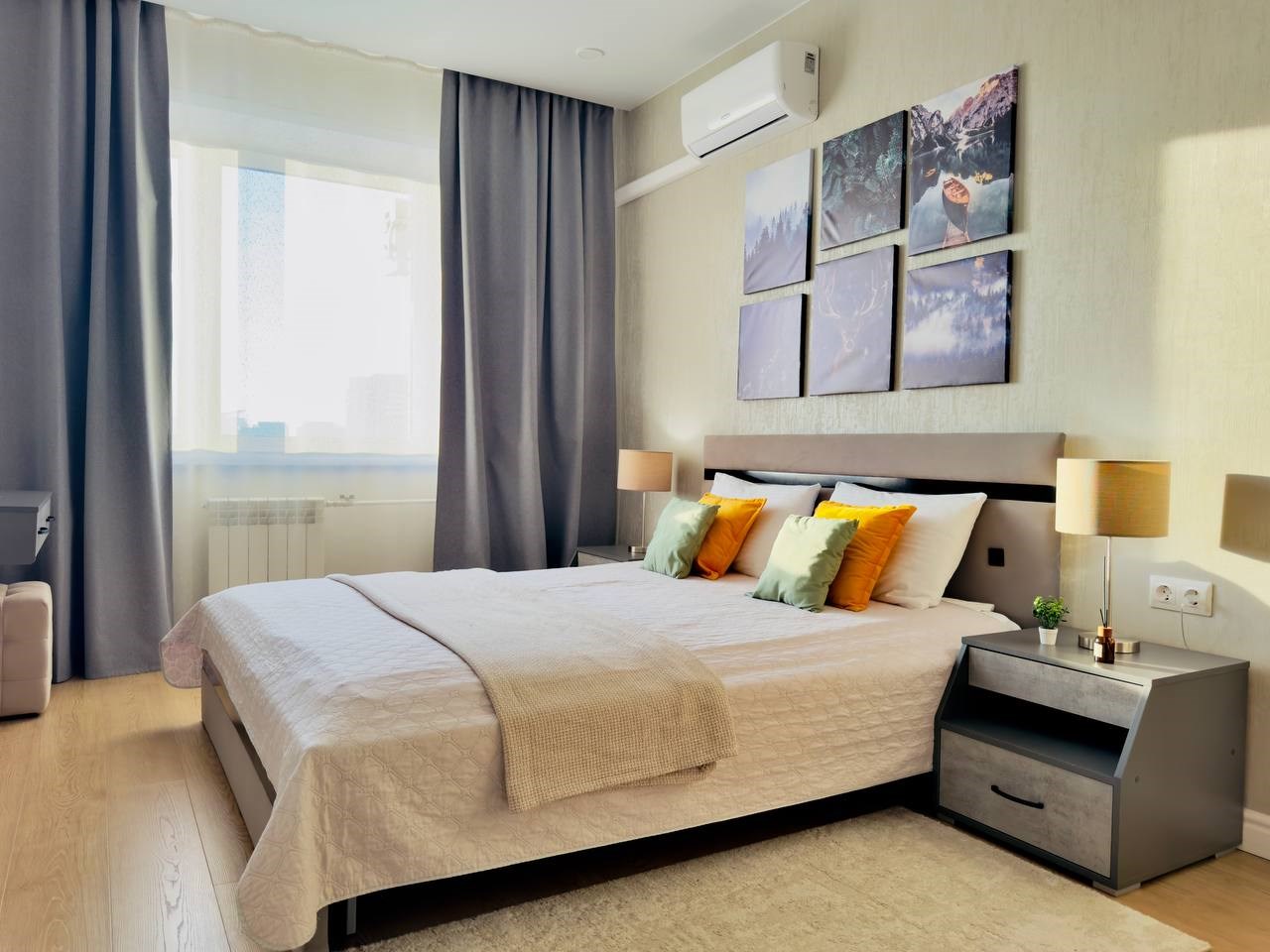 Студия комфорт с двуспальной кроватью в Alliance apart