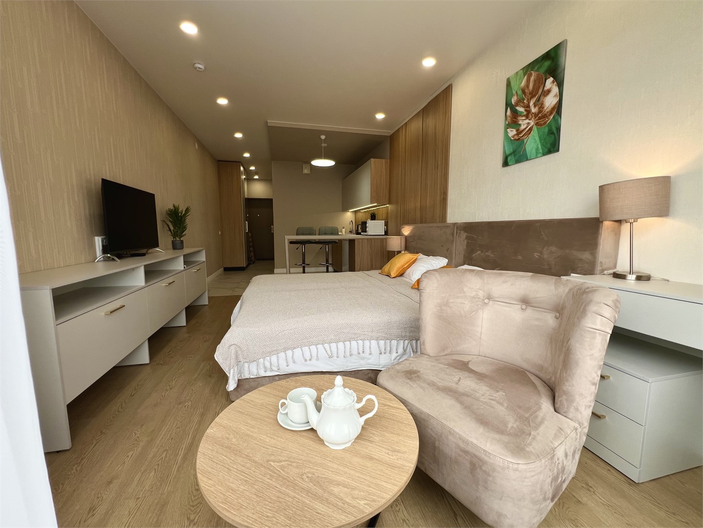 Студия комфорт с красивым видом на Енисей в Alliance apart