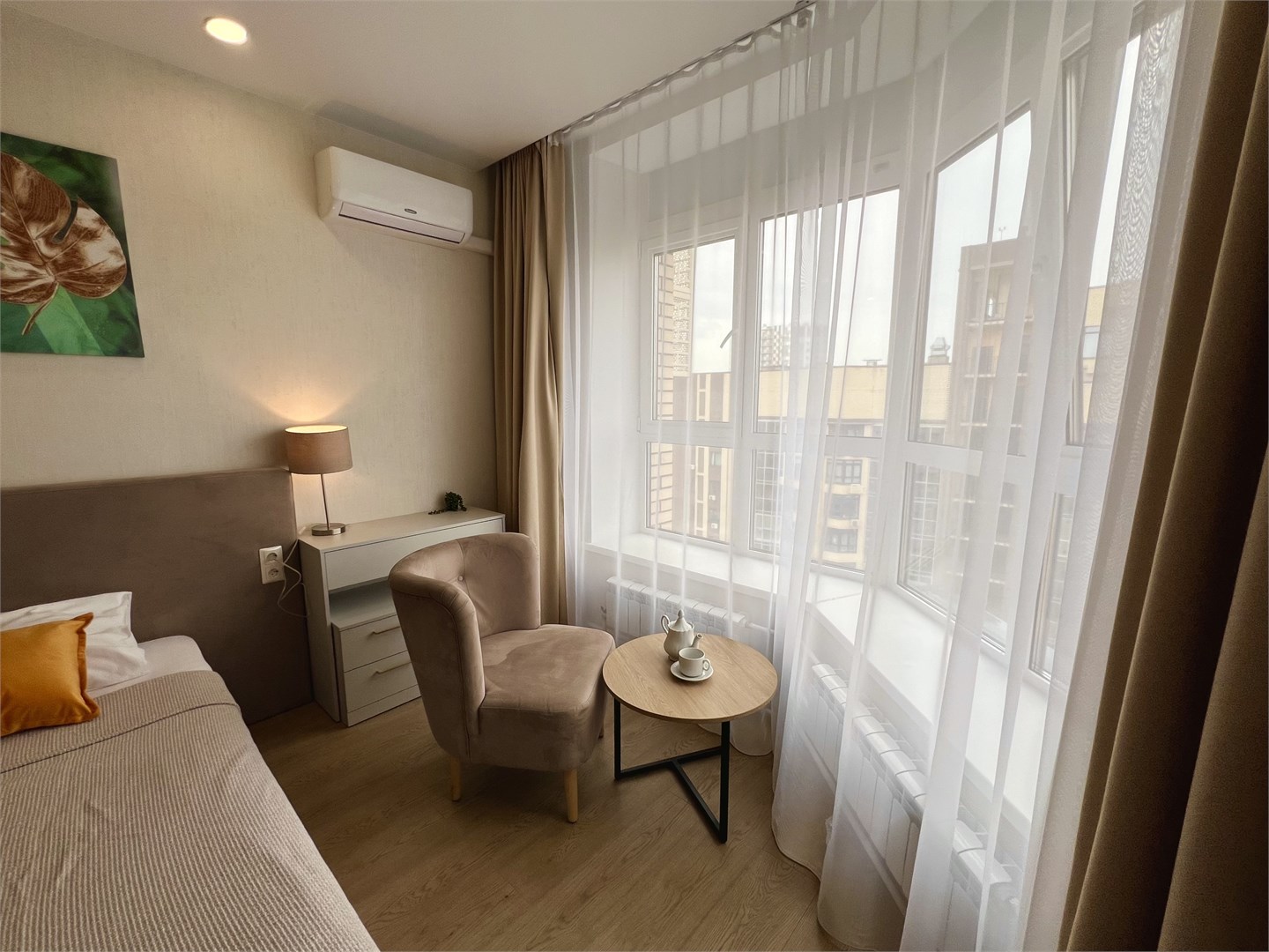 Студия комфорт с красивым видом на Енисей в Alliance apart