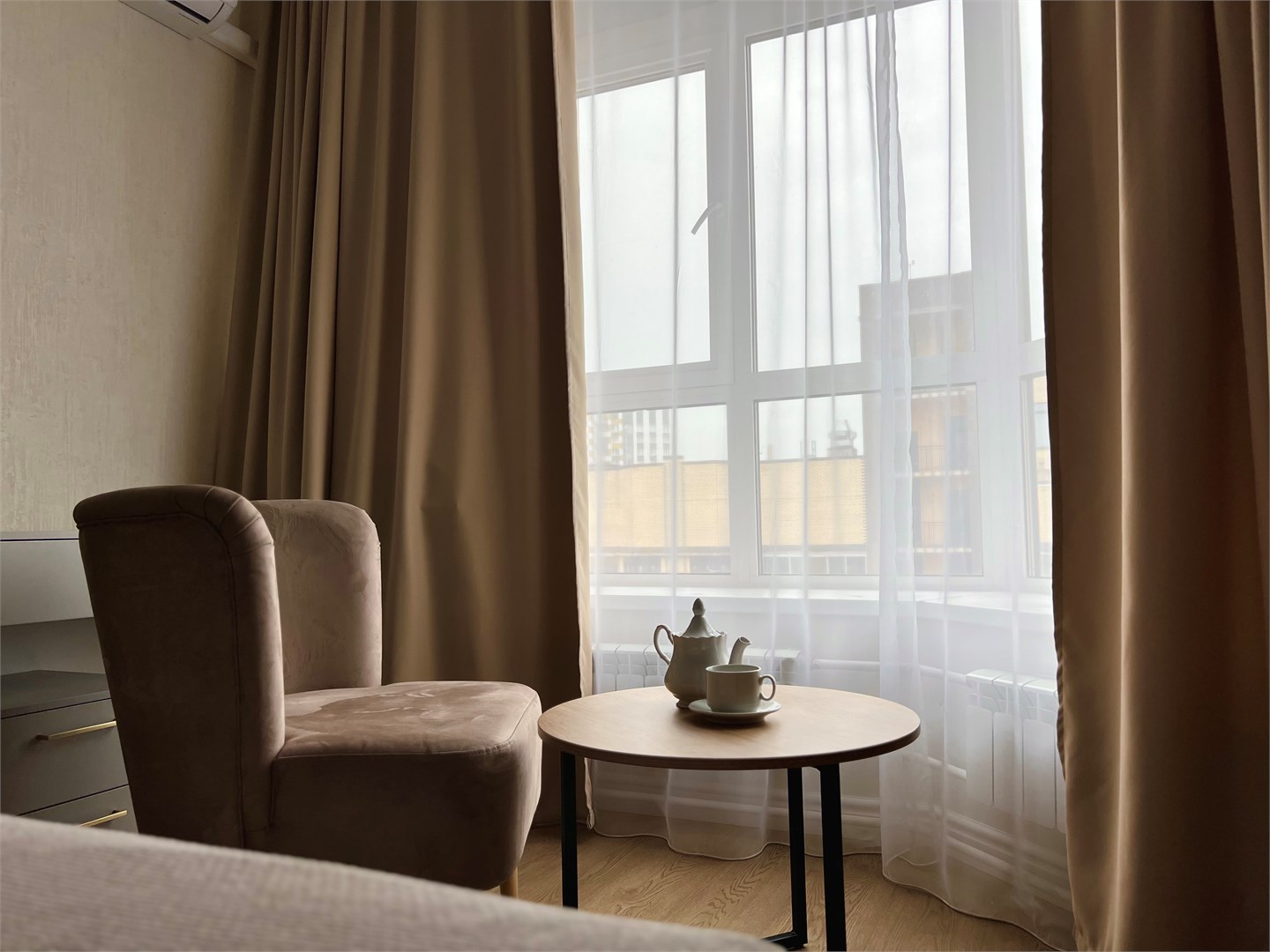 Студия комфорт с красивым видом на Енисей в Alliance apart