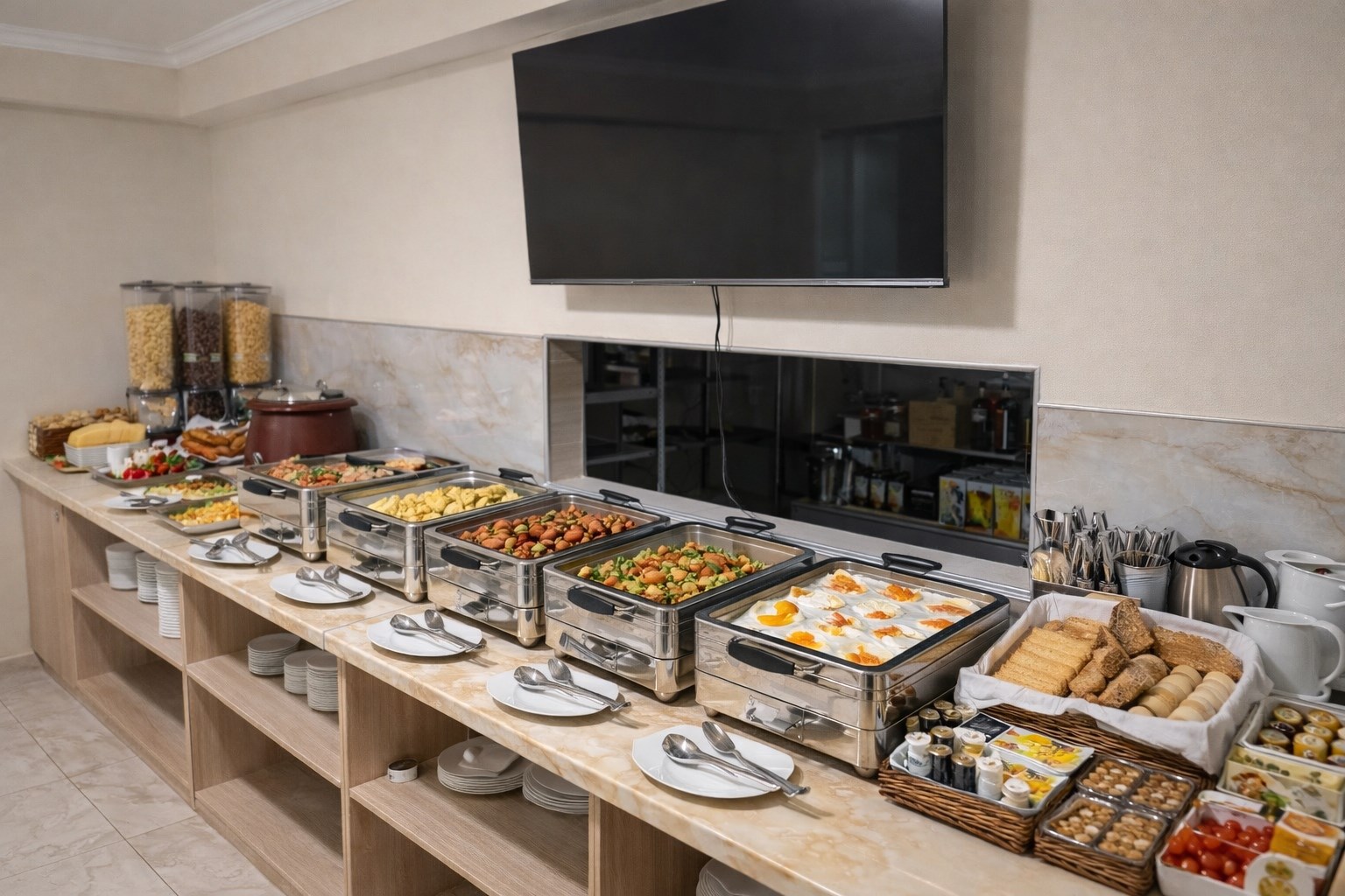 Трехместный номер с видом на море в Карат