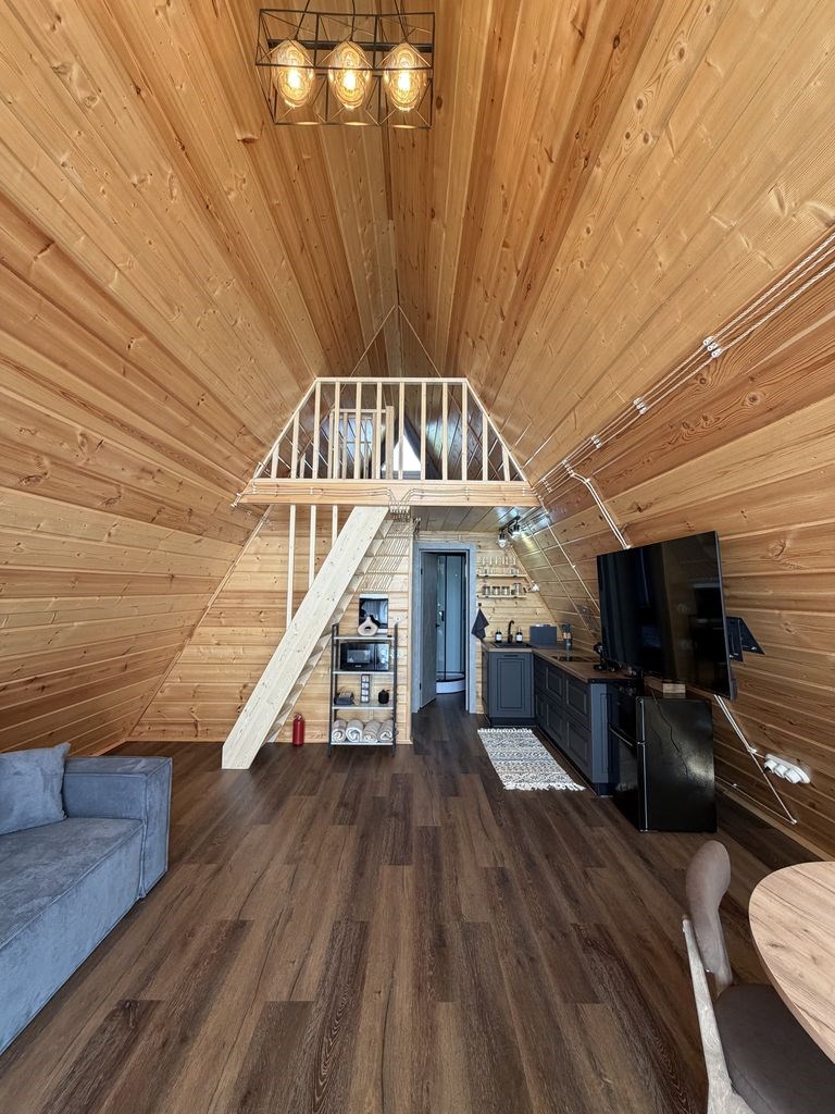 A-frame «Графит» домик из дерева 4х местный в Ривер Хаус